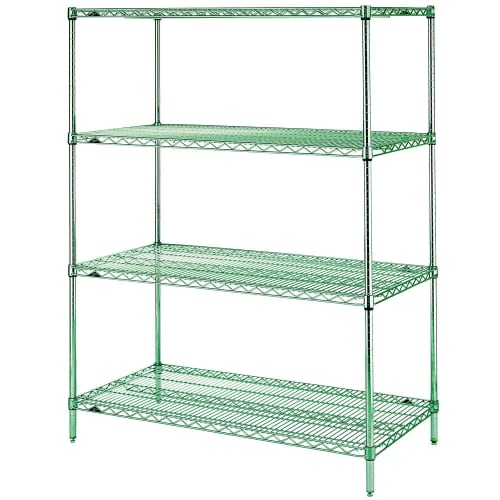Metro EZ1848NK3-4 48" NSF 4-Tier Epoxy Coated Wire Shelf Kit - Super Erecta®, 18"W, 74"H