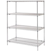 Metro EZ2460BR-4 60" NSF 4-Tier Zinc Wire Shelf Kit - Super Erecta®, 24"W, 74"H
