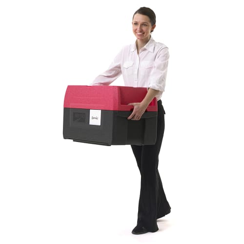 Metro ML180XL Mightylite BigBoy™ Insulated Food Carrier w/ (5) Pan Capacity, Black/Red