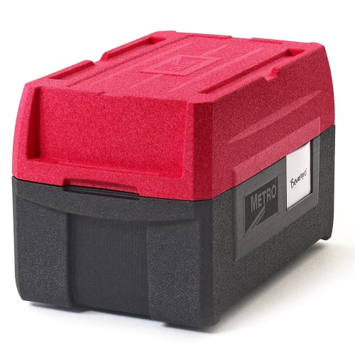 Metro ML180XL Mightylite BigBoy™ Insulated Food Carrier w/ (5) Pan Capacity, Black/Red