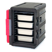 Metro ML400 Mightylite™ Insulated Food Carrier - 60 qt w/ (6) Pan Capacity, Black/Red