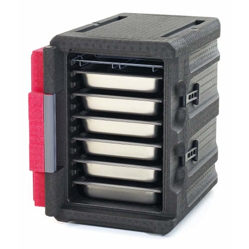 Metro ML400 Mightylite™ Insulated Food Carrier - 60 qt w/ (6) Pan Capacity, Black/Red