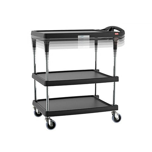 Metro MY2030-34BL-PL 3 Level Polymer Utility Cart w/ 400 lb Capacity, Marine Ledges