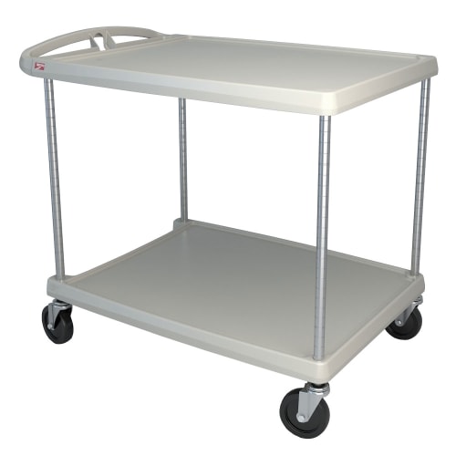 Metro MY2636-25G 2 Level Polymer Utility Cart w/ 300 lb Capacity, Marine Ledges