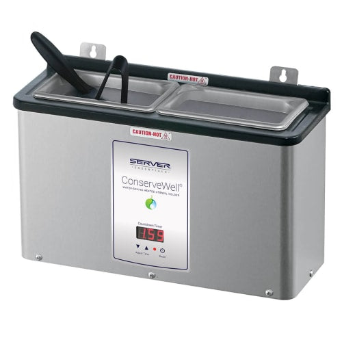 Server 15 1/4" 2 Compartment Heated Dipper Well w/ Countdown Timer, 120v (87750)