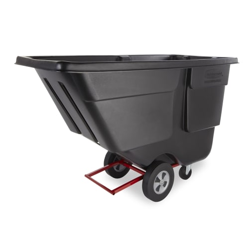 Rubbermaid FG131400BLA 1 cu yd Trash Cart w/ 850 lb Capacity, Black