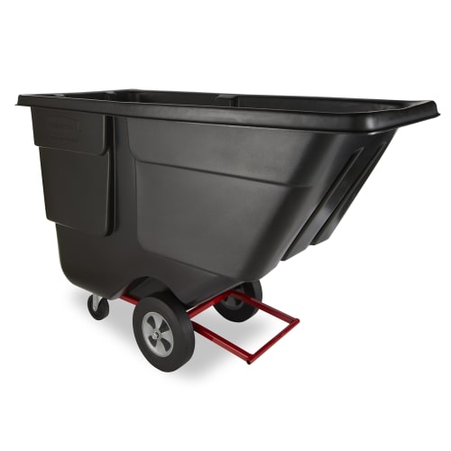 Rubbermaid FG131400BLA 1 cu yd Trash Cart w/ 850 lb Capacity, Black