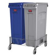 Rubbermaid 1956191 Square Metal Trash Can Dolly w/ Flat Center & 200 lb Capacity