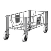Rubbermaid 1968468 Rectangular Metal Trash Can Dolly w/ Flat Center & 100 lb Capacity