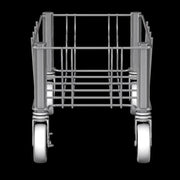 Rubbermaid 1968468 Rectangular Metal Trash Can Dolly w/ Flat Center & 100 lb Capacity