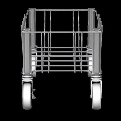 Rubbermaid 1968468 Rectangular Metal Trash Can Dolly w/ Flat Center & 100 lb Capacity