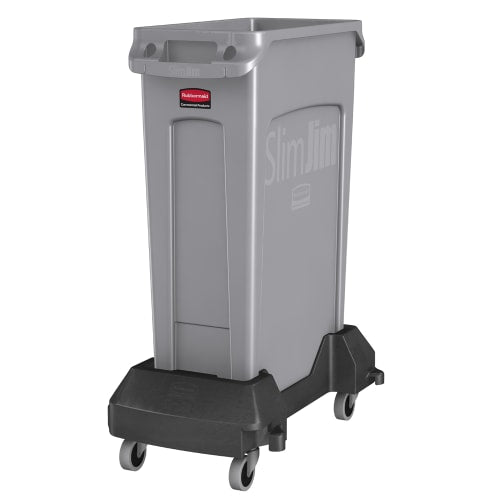 Rubbermaid 1980602 Trolley for Slim-Jim® 3540 & 3541 Containers - Resin, Black