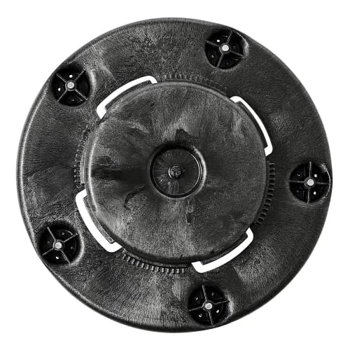 Rubbermaid FG264000BLA Round Plastic Trash Can Dolly w/ Raised Center & 250 lb Capacity