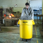 Rubbermaid FG264000BLA Round Plastic Trash Can Dolly w/ Raised Center & 250 lb Capacity