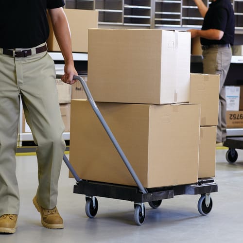 Rubbermaid FG440100BLA 500 lb Platform Truck - 32 1/2"L x 20 1/2"W