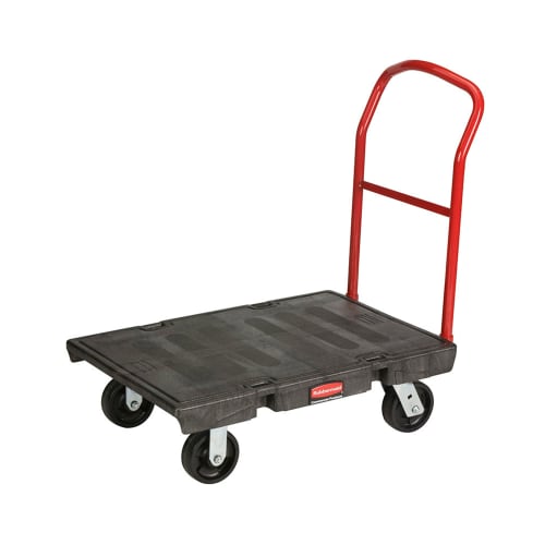 Rubbermaid FG440600BLA 1000 lb Platform Truck w/ Tie Downs, 36"L x 24"W