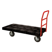 Rubbermaid FG443600BLA 1000 lb Platform Truck w/ Tie Downs, 48"L x 24"W