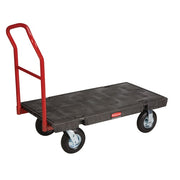 Rubbermaid FG443600BLA 1000 lb Platform Truck w/ Tie Downs, 48"L x 24"W