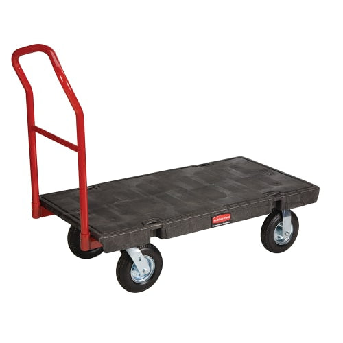Rubbermaid FG443600BLA 1000 lb Platform Truck w/ Tie Downs, 48"L x 24"W