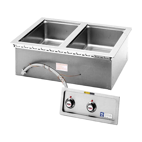 APW Wyott HFW-2S Drop-In Hot Food Well w/ (2) Full Size Pan Capacity, 208v/1ph