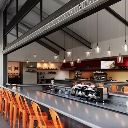 Berner PE06-C-1030AA 30" Unheated Air Curtain - Variable Speed, Aluminized Steel, 120v