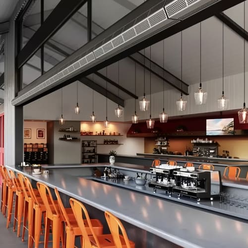 Berner PE06-C-1036AA 36" Unheated Air Curtain - Variable Speed, Aluminized Steel, 120v