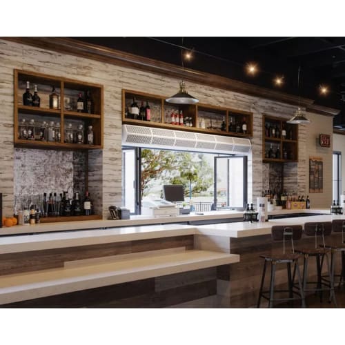 Berner PE06-C-1060AA 60" Unheated Air Curtain - Variable Speed, Aluminized Steel, 120v