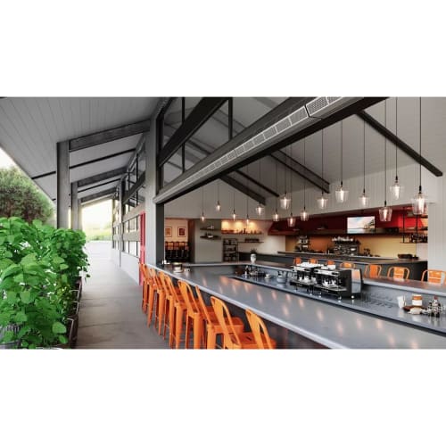 Berner PE06-C-1072AA 72" Unheated Air Curtain - Variable Speed, Aluminized Steel, 120v