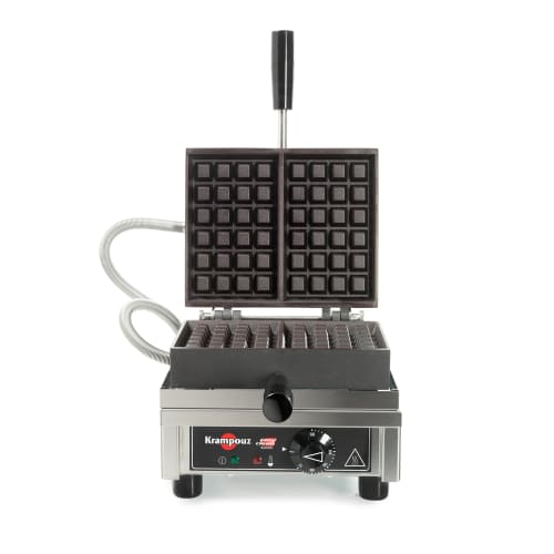 Krampouz Single Brussels Waffle Maker w/ Cast Iron Grids, 1440W (WECCBCAS)