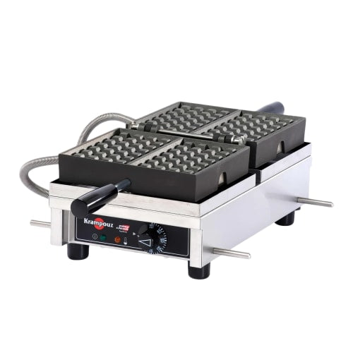 Krampouz Single Liege Waffle Maker w/ Cast Steel Grids, 1440W (WECDHAAS)