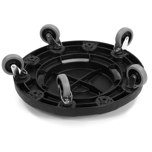 Carlisle Round Plastic Trash Can Dolly w/ Raised Center & 250 lb Capacity (3691003)