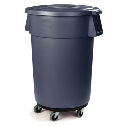 Carlisle Round Plastic Trash Can Dolly w/ Raised Center & 250 lb Capacity (3691003)