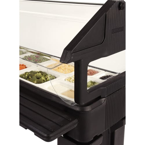 Carlisle 65 1/4" SixStar™ Cold Food Bar - (5) Pan Capacity, Floor Model, Black (660603)
