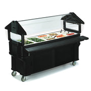 Carlisle 65 1/4" SixStar™ Cold Food Bar - (5) Pan Capacity, Floor Model, Black (661103)