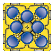 Carlisle 29" Mobile Small Dish Caddy w/ (4) Columns - Plastic, Black (ADS403)