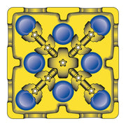 Carlisle 29" Mobile Small Dish Caddy w/ (4) Columns - Plastic, Black (ADS403)