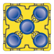 Carlisle 29" Mobile Small Dish Caddy w/ (4) Columns - Plastic, Black (ADS403)