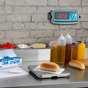 Edlund BBPZ-20 20 lb Wireless Digital Pizza Scale w/ Removable Platform - 10" x 10", Stainless