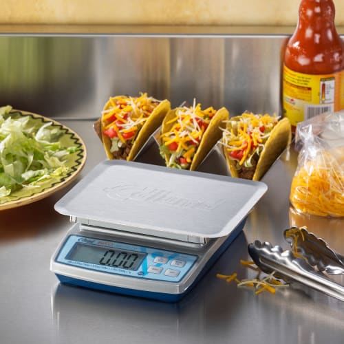 Edlund BRV-160 10 lb Square Digital Scale w/ Removable Platform - 5 1/8" x 5 1/8", Stainless