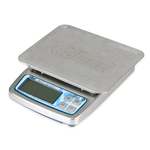 Edlund BRV-160W 10 lb Bravo! Waterproof Digital Portion Control Scale - 5 5/8" x 7", Stainless, 115v