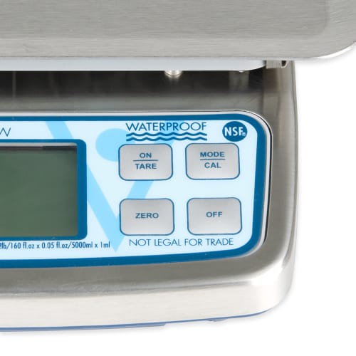 Edlund BRV-160W 10 lb Bravo! Waterproof Digital Portion Control Scale - 5 5/8" x 7", Stainless, 115v