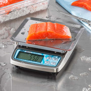 Edlund BRV-160W 10 lb Bravo! Waterproof Digital Portion Control Scale - 5 5/8" x 7", Stainless, 115v