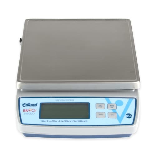 Edlund BRV-320 20 lb Square Digital Scale w/ Removable Platform - 7" x 7", Stainless