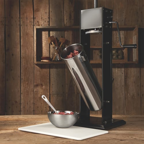 Weston 86-1501-W 15 lb Manual Vertical Sausage Stuffer w/ (4) Funnels, Stainless Steel