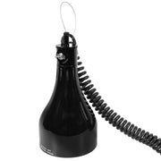 Hatco DL-500-RTL 71 7/8" Track Mount Heat Lamp w/ Retractable Cord - Lower Switch, Bold Black, 120v