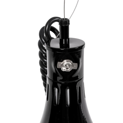 Hatco DL-500-RTL 71 7/8" Track Mount Heat Lamp w/ Retractable Cord - Lower Switch, Bold Black, 120v