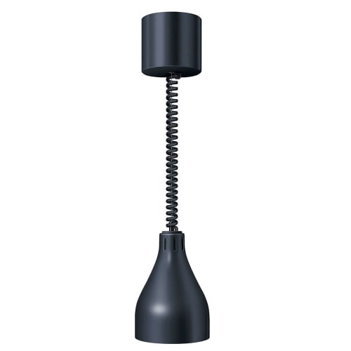 Hatco DL-500-RTR 71 7/8" Track Mount Heat Lamp w/ Retractable Cord - Remote Switch, Bold Black, 120v
