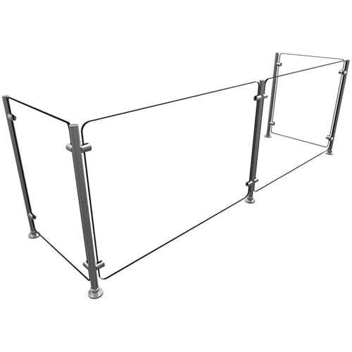 Hatco EP5-72 Full Service Mounted Food Shield - 72" x 18" x 25", Glass/Stainless Steel