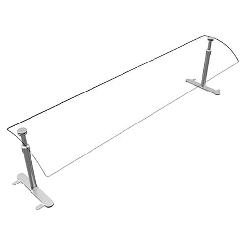Hatco EP950-72 72" Portable Food Shield - Free-Standing, Adjustable, Acrylic/Stainless Steel