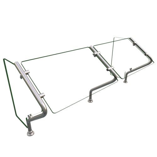 Hatco ES67-48 Self Service Mounted Food Shield - 48" x 20" x 22 9/16", Glass/Stainless Steel